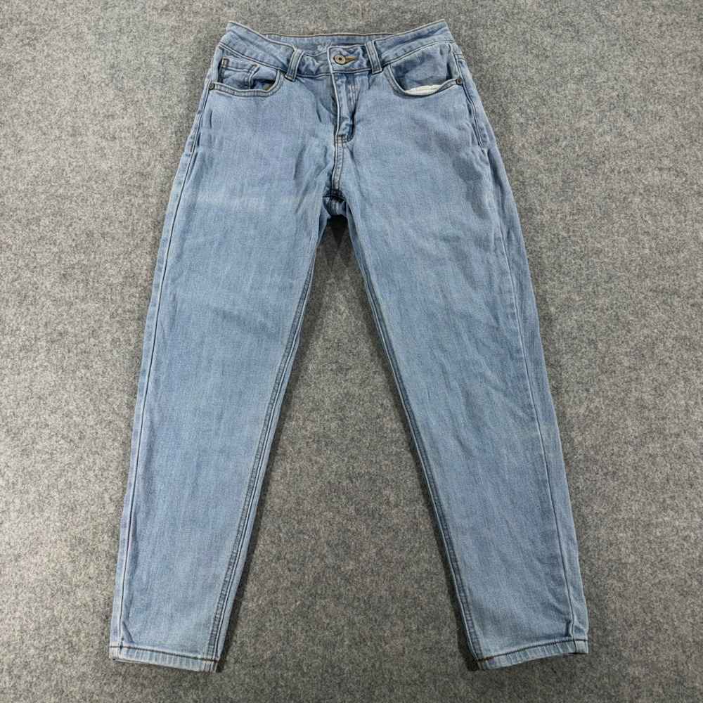 7 For All Mankind Skinzee Boyfriend Jeans Light Wash Tapered Size 4